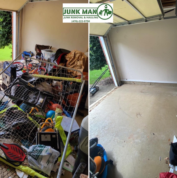 Junk Man providing a garage clean out.